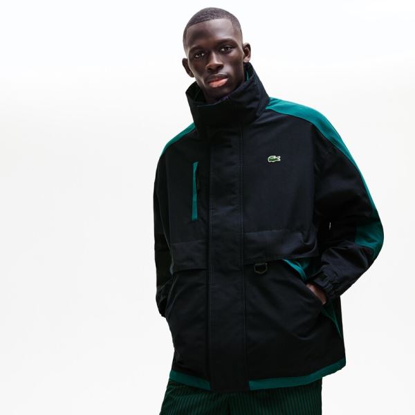 Parka Lacoste Noi Lacoste LIVE Color Block Parka Bleumarin